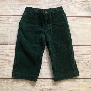 Baby Boy Polo Ralph Lauren Emerald Green Corduroy Pants, Size 12 Months